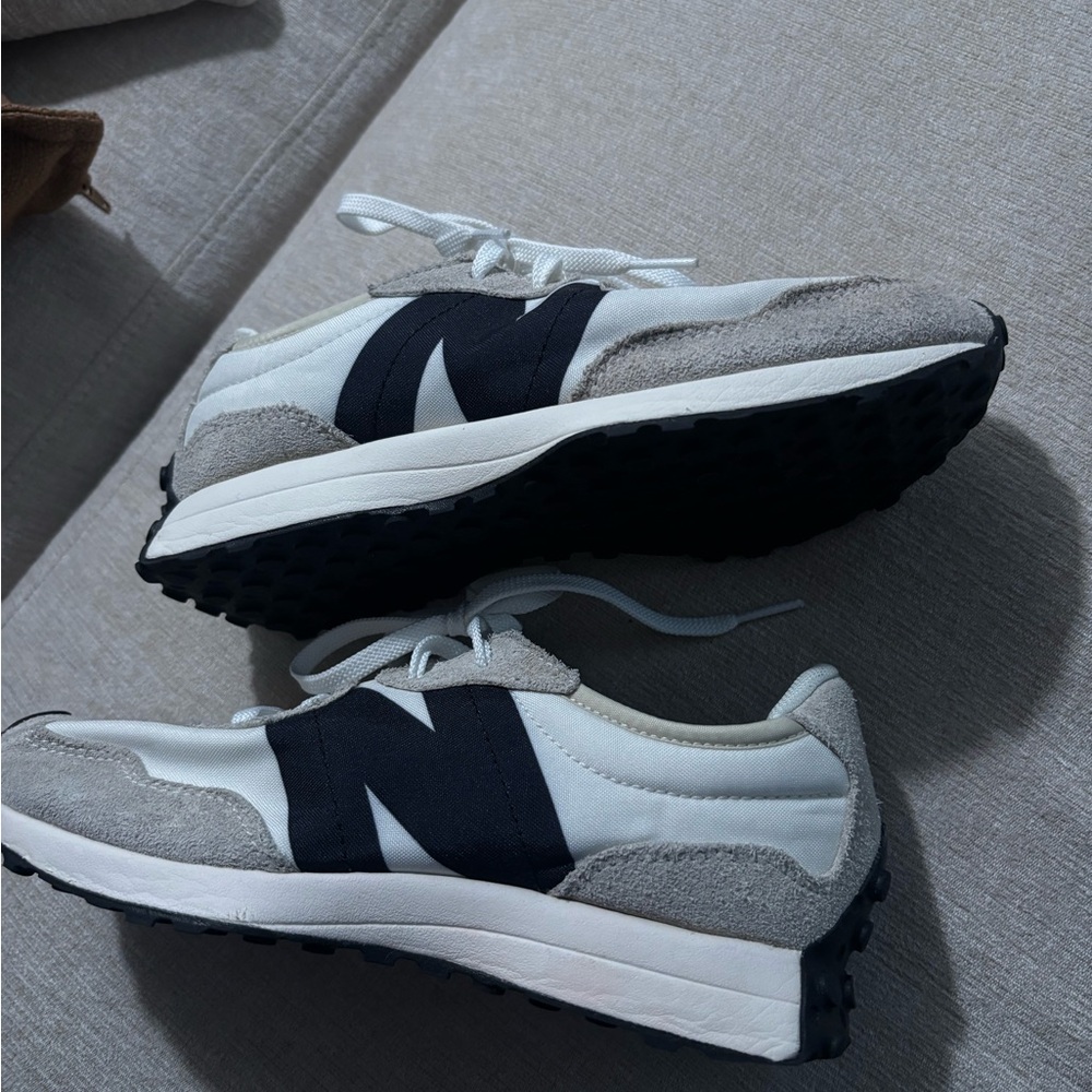 New Balance White. Grey and black 327